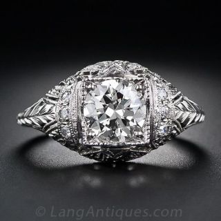1.12 Carat Antique Diamond Engagement Ring - 2
