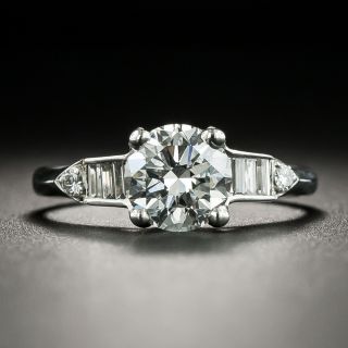 Art Deco 1.11 Carat Diamond Engagement Ring - GIA E VVS2 - 2