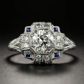 Art Deco 1.23 Carat Diamond Engagement Ring - GIA J VS2 - 3
