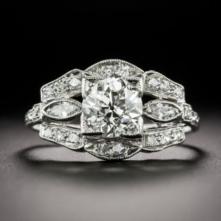 Art Deco 1.27 Carat Diamond Engagement Ring - GIA I VS1 - 3