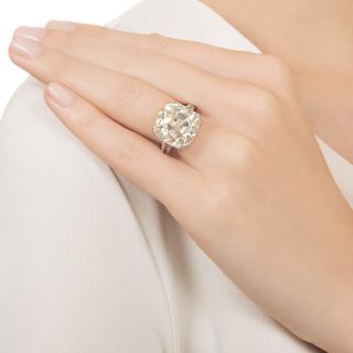 Art Deco 18.86 Carat Diamond Engagement Ring - GIA O-P SI2