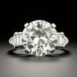 Art Deco 4.76 Carat Diamond Engagement Ring by C.D.Peacock  - 3