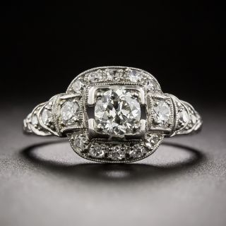Art Deco .47 Carat Diamond Engagement Ring - 3