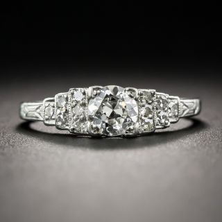  Art Deco .47 Carat Diamond Engagement Ring - 8