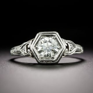 Art Deco .55 Carat Diamond Ring by William Barthman Co. - 3