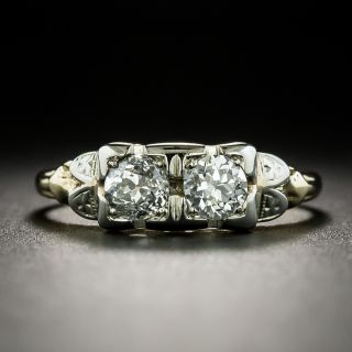 Art Deco .75 Carat Diamond Moi et Toi Ring - 2