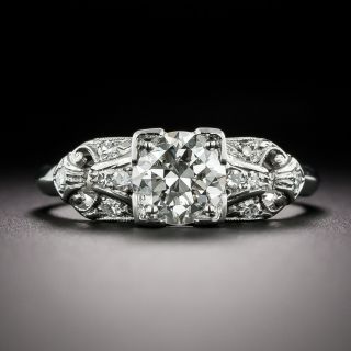 Art Deco .96 Carat Diamond Engagement Ring - GIA K VS2 - 5