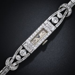 Art Deco Diamond Bracelet Watch by Rood of London