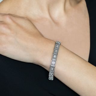 Art Deco Diamond Filigree Bracelet