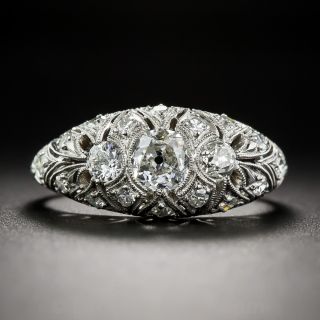 Art Deco Diamond Three Stone Ring - 2