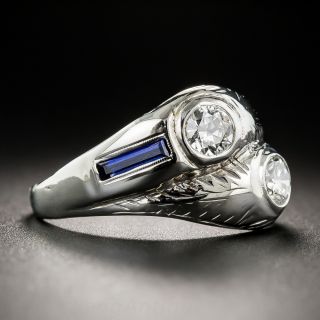 Art Deco Toi et Moi  Diamond Ring