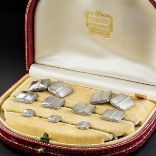 Cartier Art Deco Platinum Diamond Dress Set - 2