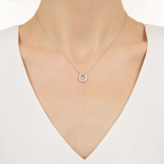 Diamond Initial 'O' Necklace
