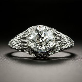 Edwardian 1.41 Carat Diamond Engagement Ring - GIA H VS2 - 5