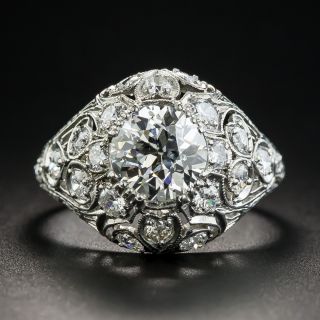 Edwardian 1.71 Carat Diamond Engagement Ring - GIA K VS2 - 1