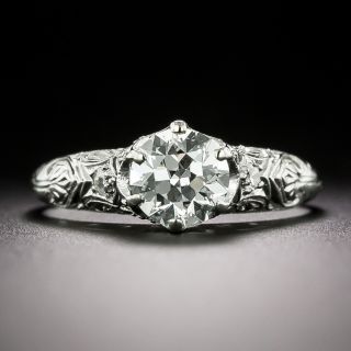 Edwardian .77 Carat Diamond Engagement Ring   - 2