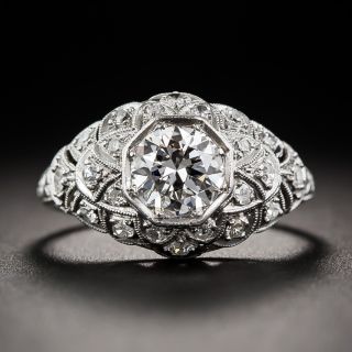 Edwardian .90 Carat Diamond Engagement Ring - 1