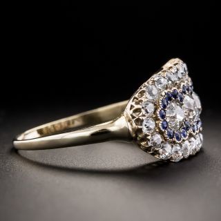 Edwardian Diamond and Sapphire Band Ring 