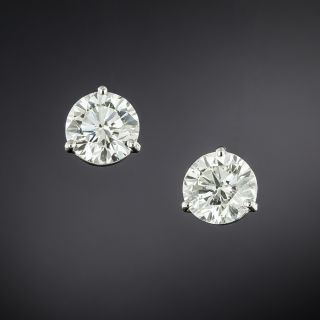 Estate 5.00 Carat Total Weight Diamond Stud Earrings - GIA    J - SI1/SI2 - 5