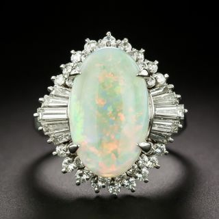 Estate Opal and Diamond Cocktail Ring - 3