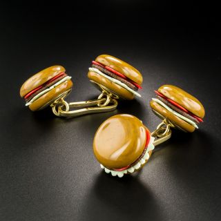 Hardstone Hamburger Cufflinks - 2