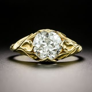 Lang Collection Art Nouveau-Style 1.81 Carat Diamond Ring - GIA J SI2 - 3