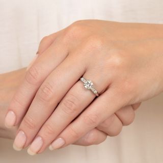 Mid-Century 1.01 Carat Diamond Ring by Hartzberg - GIA J VS2