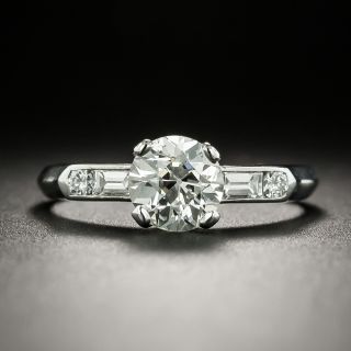 Mid-Century 1.01 Carat Diamond Ring by Hartzberg - GIA J VS2 - 2