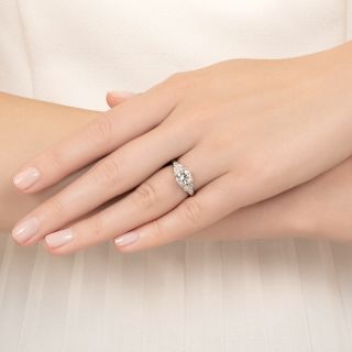 Mid-Century 1.06 Carat Diamond Engagement Ring - GIA I VS1