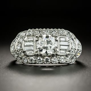 Mid-Century .83 Carat Diamond Engagement Ring by Granat Brothers - GIA G SI1  - 3
