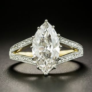 Tiffany & Co. Edwardian 2.71 Carat Marquise Diamond Ring - GIA Faint Pinkish-Brown VS1 - 2