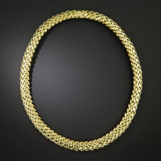 Tiffany & Co. 'Vannerie' Bold Gold Necklace - 4