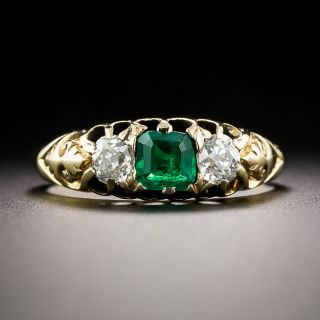 Victorian Emerald and Diamond Ring, Circa 1905 - 3