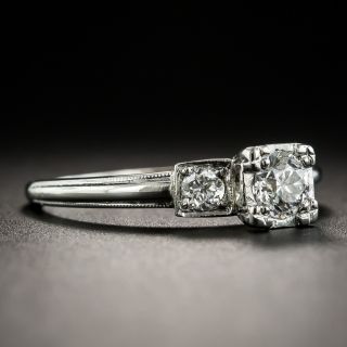 Vintage .38 Carat Diamond Platinum Engagement Ring