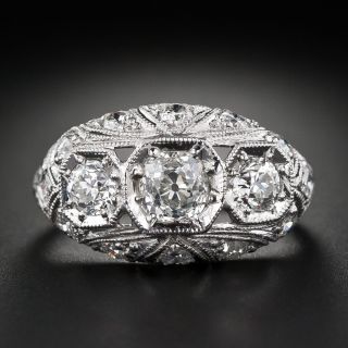 Vintage Diamond Three-Stone Engagement Ring - 6