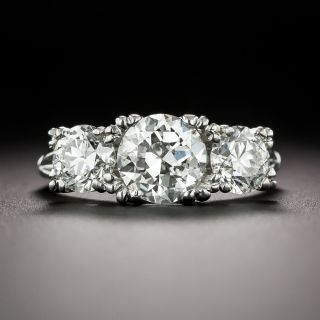 Vintage Three-Stone 2.06 Carats Diamond Ring - GIA  - 2